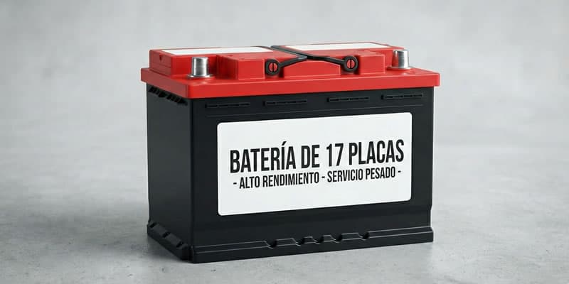 baterías 17 placas capacidad alto rendimiento