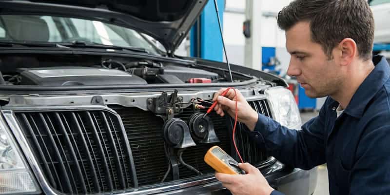 Reparando claxon de auto
