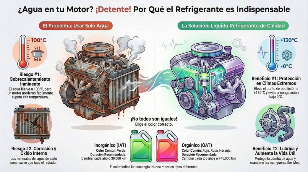 agua-vs-liquido refrigerante