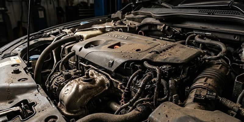 motor sucio esta con mucho polvo