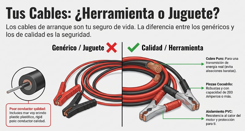 cables de calidad para pasar corriente es una herramienta fundamental para tener en tu auto