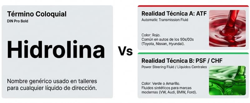 hidrolina termino usado coloquialmente en los talleres y mecanicos