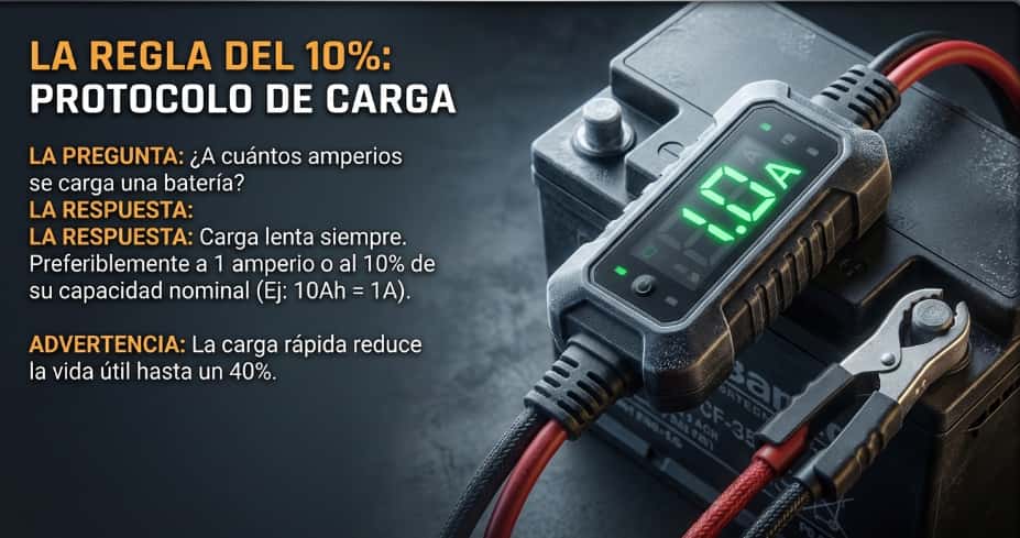 regla del 10% protocolo de carga en baterias