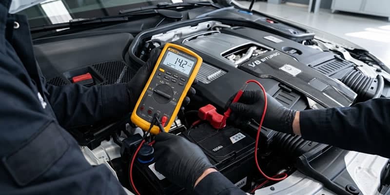 comprobando sistema carga del auto